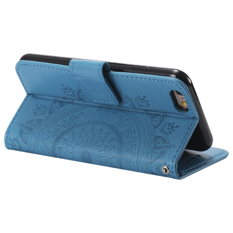 Totem Flower Embossed Horizontal Flip TPU + PU Leather Case with Holder & Card Slots & Wallet For iPhone 6