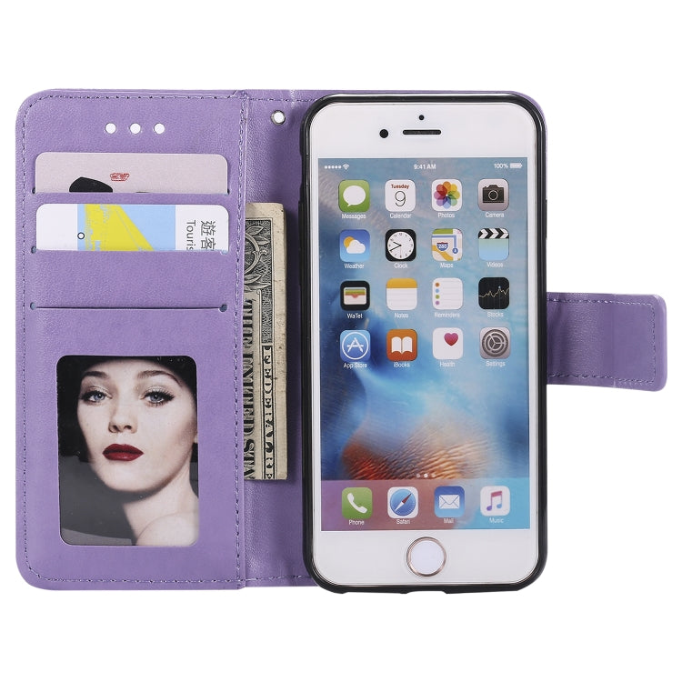 Totem Flower Embossed Horizontal Flip TPU + PU Leather Case with Holder & Card Slots & Wallet For iPhone 6