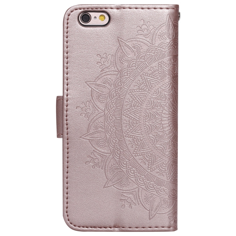 Totem Flower Embossed Horizontal Flip TPU + PU Leather Case with Holder & Card Slots & Wallet For iPhone 6