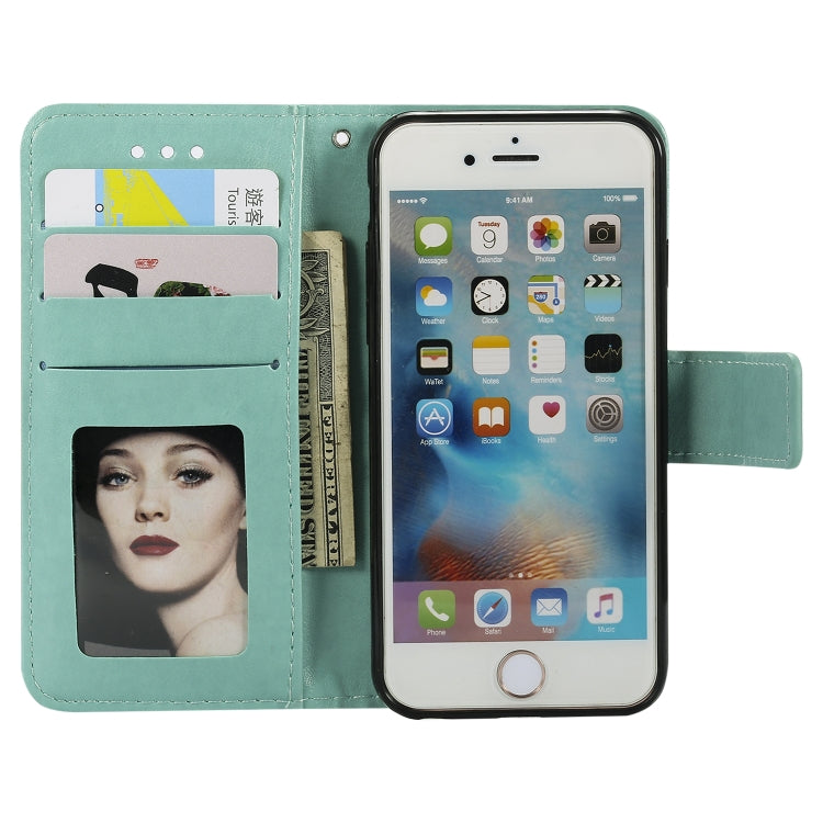 Totem Flower Embossed Horizontal Flip TPU + PU Leather Case with Holder & Card Slots & Wallet For iPhone 6 Plus
