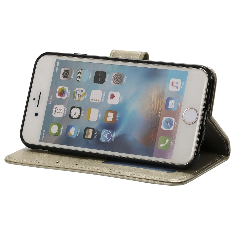 Totem Flower Embossed Horizontal Flip TPU + PU Leather Case with Holder & Card Slots & Wallet For iPhone 6 Plus