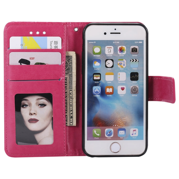 Totem Flower Embossed Horizontal Flip TPU + PU Leather Case with Holder & Card Slots & Wallet For iPhone 6 Plus