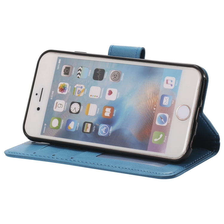 Totem Flower Embossed Horizontal Flip TPU + PU Leather Case with Holder & Card Slots & Wallet For iPhone 6 Plus