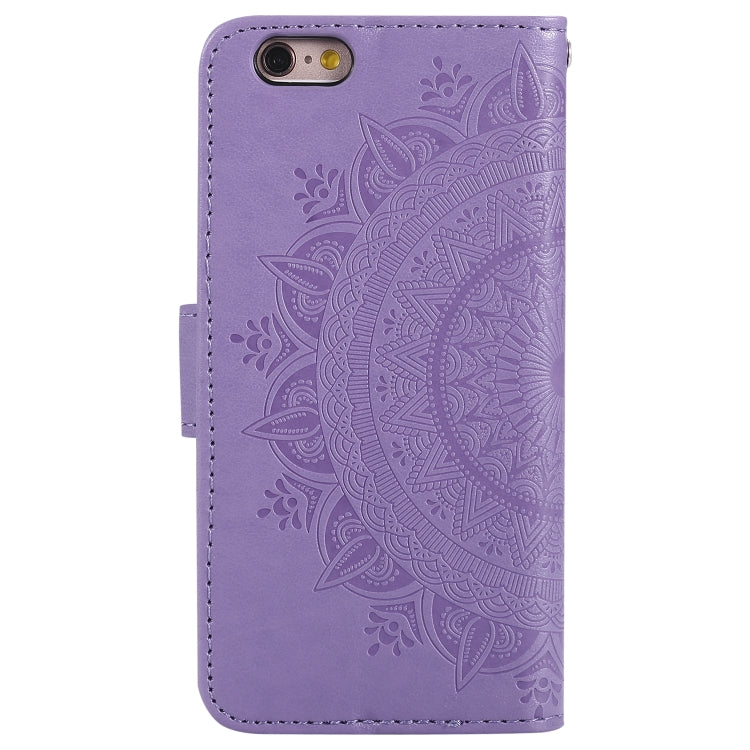 Totem Flower Embossed Horizontal Flip TPU + PU Leather Case with Holder & Card Slots & Wallet For iPhone 6 Plus