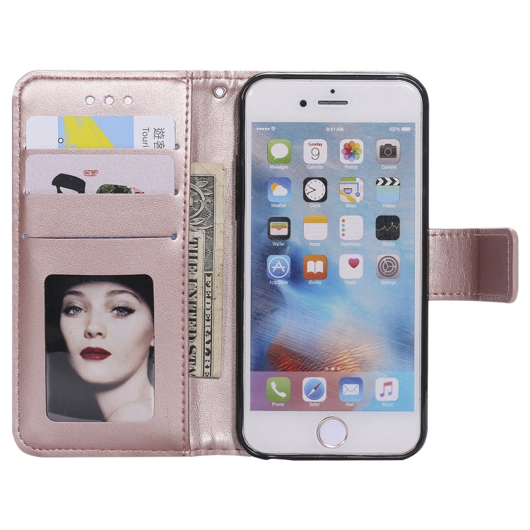 Totem Flower Embossed Horizontal Flip TPU + PU Leather Case with Holder & Card Slots & Wallet For iPhone 6 Plus