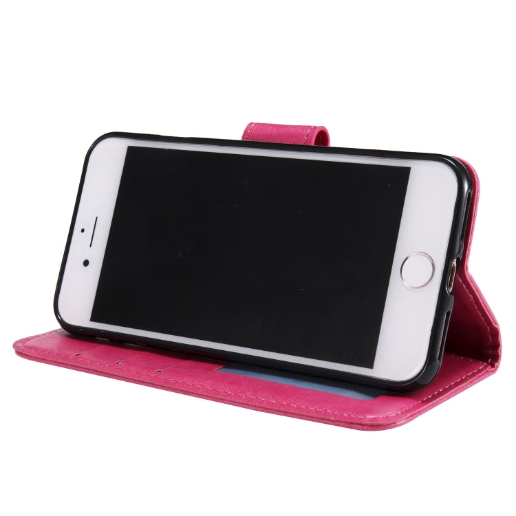 For iPhone SE 2022 / SE 2020 / 8 / 7 Totem Flower Embossed Horizontal Flip TPU + PU Leather Case with Holder & Card Slots & Wallet