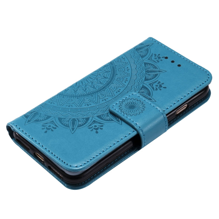 For iPhone SE 2022 / SE 2020 / 8 / 7 Totem Flower Embossed Horizontal Flip TPU + PU Leather Case with Holder & Card Slots & Wallet