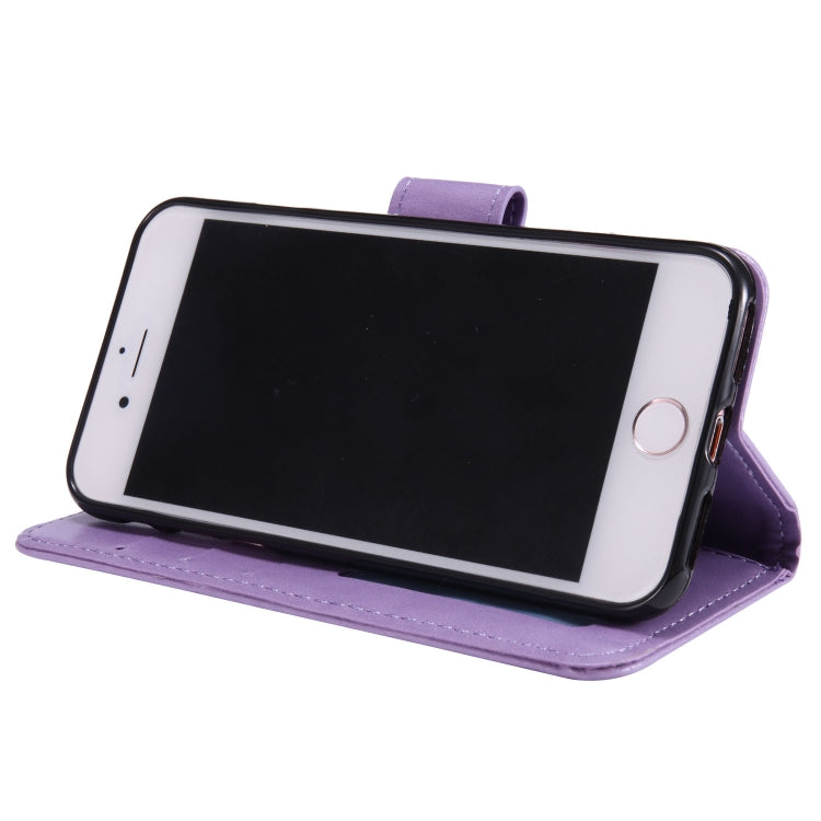 For iPhone SE 2022 / SE 2020 / 8 / 7 Totem Flower Embossed Horizontal Flip TPU + PU Leather Case with Holder & Card Slots & Wallet