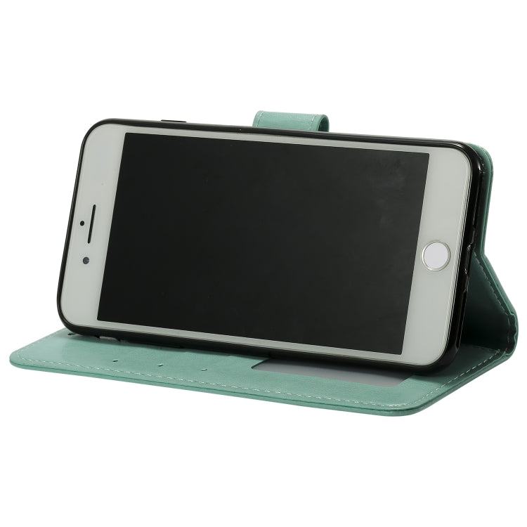 Totem Flower Embossed Horizontal Flip TPU + PU Leather Case with Holder & Card Slots & Wallet For iPhone 8 Plus / 7 Plus