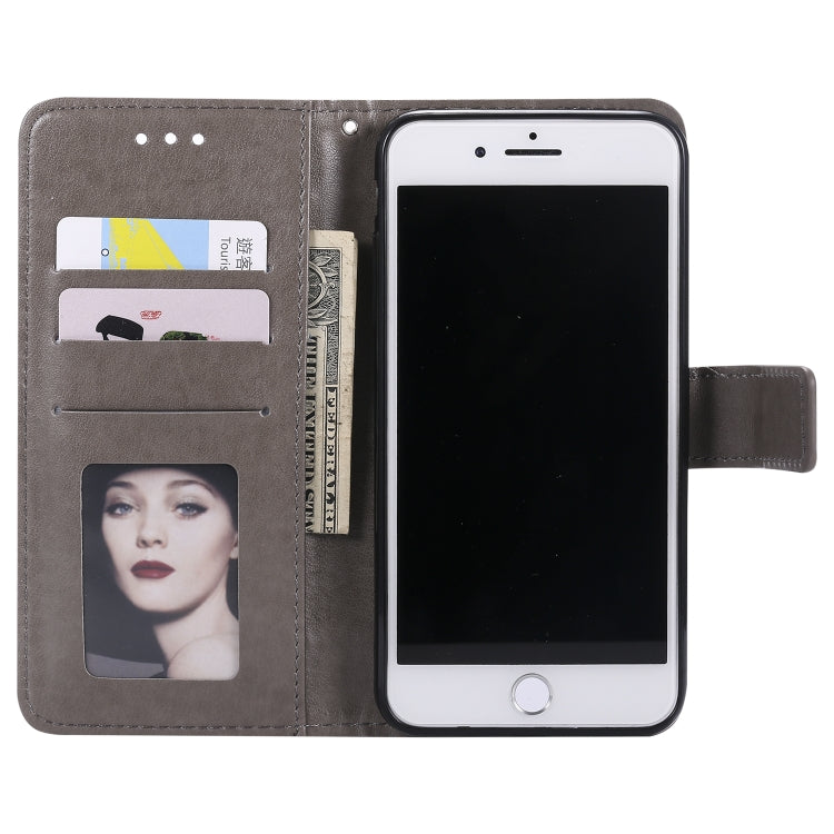Totem Flower Embossed Horizontal Flip TPU + PU Leather Case with Holder & Card Slots & Wallet For iPhone 8 Plus / 7 Plus