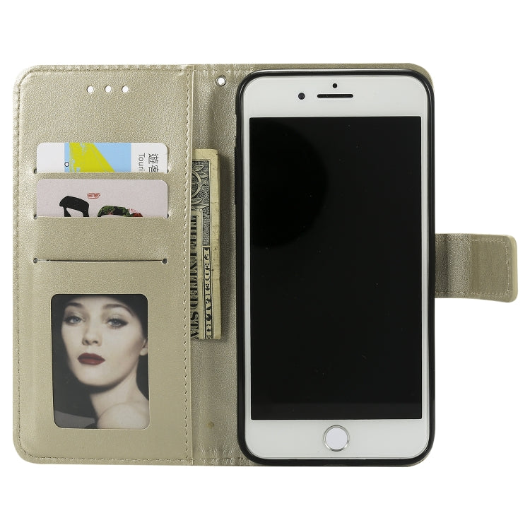 Totem Flower Embossed Horizontal Flip TPU + PU Leather Case with Holder & Card Slots & Wallet For iPhone 8 Plus / 7 Plus