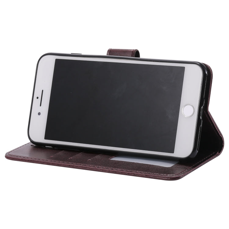 Totem Flower Embossed Horizontal Flip TPU + PU Leather Case with Holder & Card Slots & Wallet For iPhone 8 Plus / 7 Plus