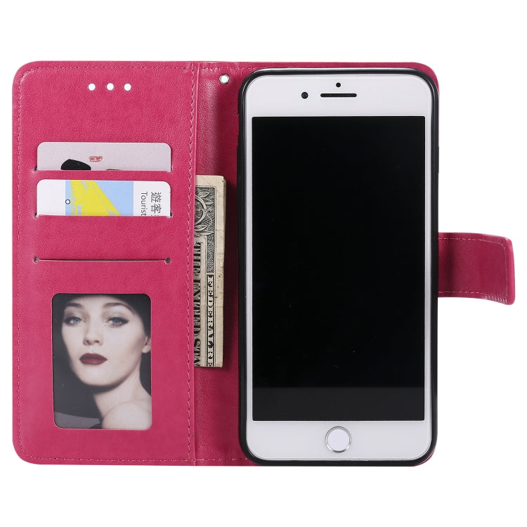 Totem Flower Embossed Horizontal Flip TPU + PU Leather Case with Holder & Card Slots & Wallet For iPhone 8 Plus / 7 Plus