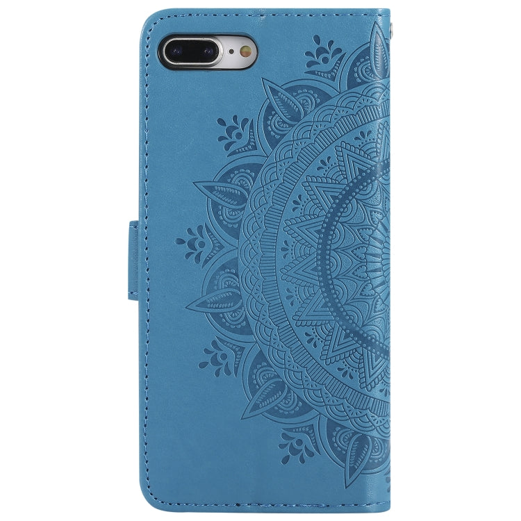 Totem Flower Embossed Horizontal Flip TPU + PU Leather Case with Holder & Card Slots & Wallet For iPhone 8 Plus / 7 Plus