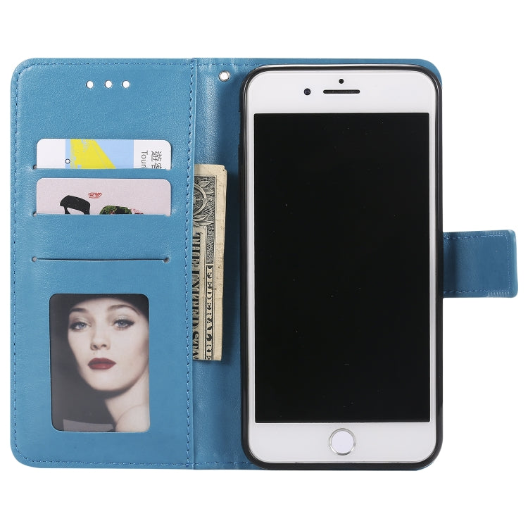 Totem Flower Embossed Horizontal Flip TPU + PU Leather Case with Holder & Card Slots & Wallet For iPhone 8 Plus / 7 Plus