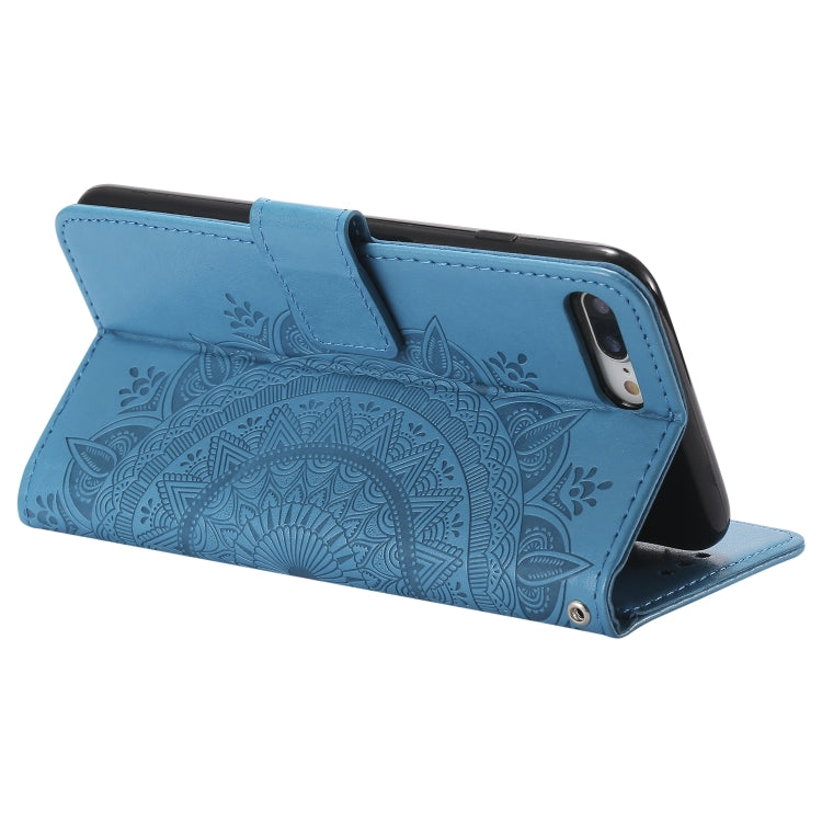 Totem Flower Embossed Horizontal Flip TPU + PU Leather Case with Holder & Card Slots & Wallet For iPhone 8 Plus / 7 Plus
