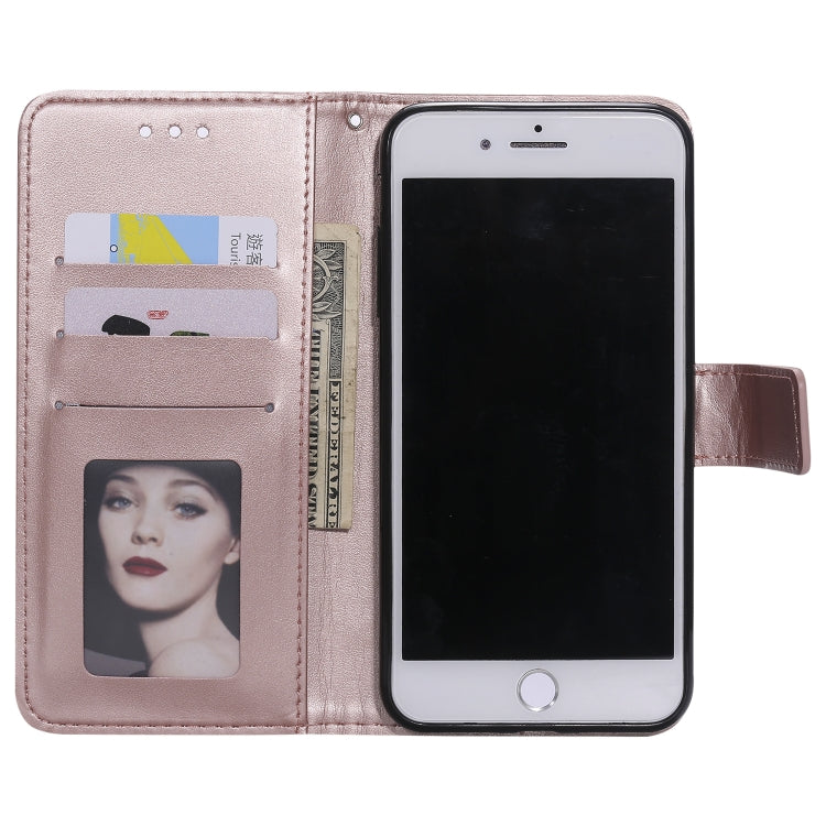 Totem Flower Embossed Horizontal Flip TPU + PU Leather Case with Holder & Card Slots & Wallet For iPhone 8 Plus / 7 Plus