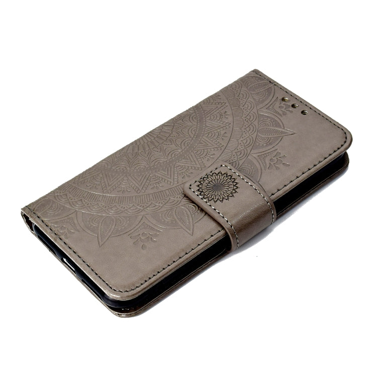 For iPhone X / XS Totem Flower Embossed Horizontal Flip TPU + PU Leather Case with Holder & Card Slots & Wallet