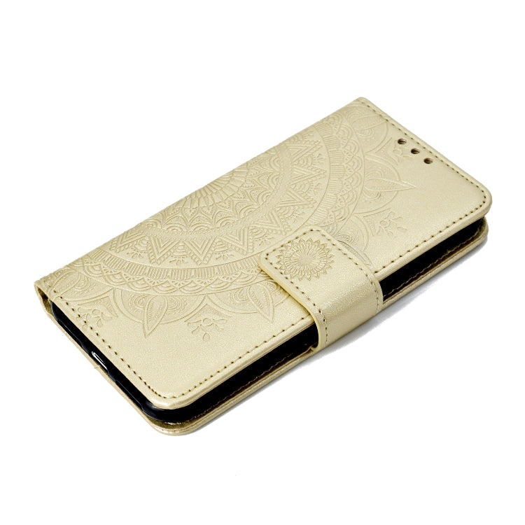 For iPhone X / XS Totem Flower Embossed Horizontal Flip TPU + PU Leather Case with Holder & Card Slots & Wallet