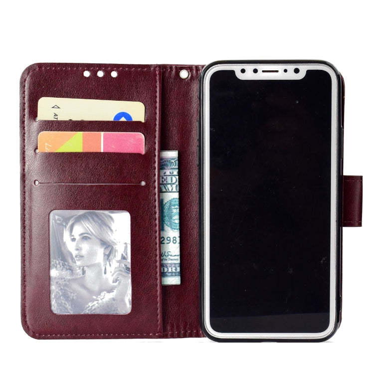For iPhone X / XS Totem Flower Embossed Horizontal Flip TPU + PU Leather Case with Holder & Card Slots & Wallet