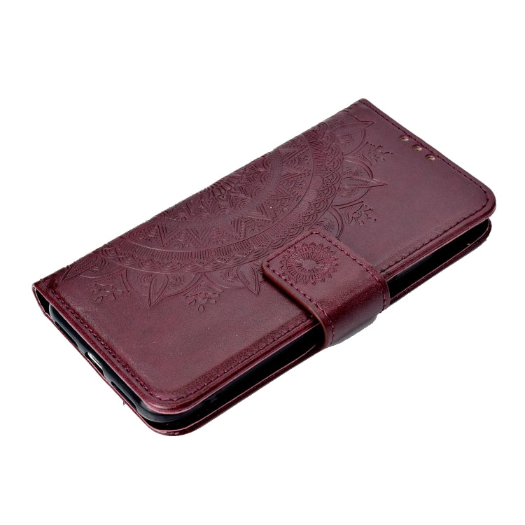 For iPhone X / XS Totem Flower Embossed Horizontal Flip TPU + PU Leather Case with Holder & Card Slots & Wallet
