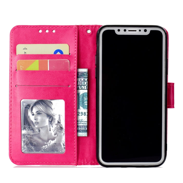 For iPhone X / XS Totem Flower Embossed Horizontal Flip TPU + PU Leather Case with Holder & Card Slots & Wallet