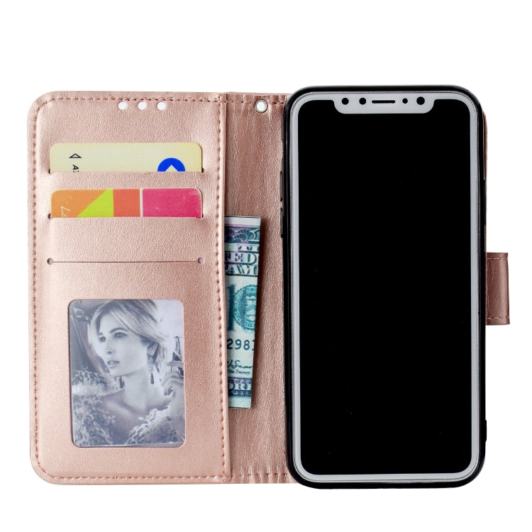 For iPhone X / XS Totem Flower Embossed Horizontal Flip TPU + PU Leather Case with Holder & Card Slots & Wallet