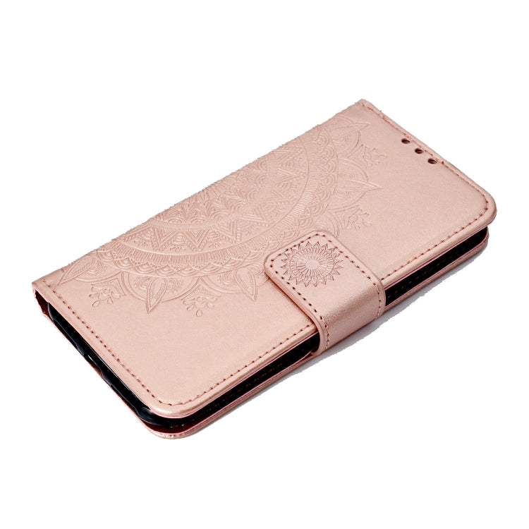 For iPhone X / XS Totem Flower Embossed Horizontal Flip TPU + PU Leather Case with Holder & Card Slots & Wallet