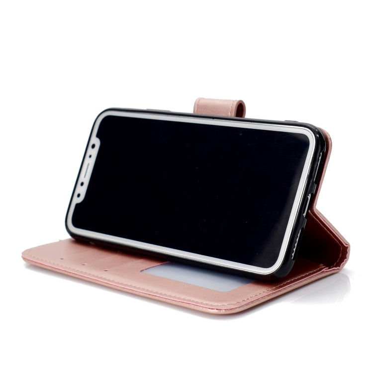 For iPhone X / XS Totem Flower Embossed Horizontal Flip TPU + PU Leather Case with Holder & Card Slots & Wallet