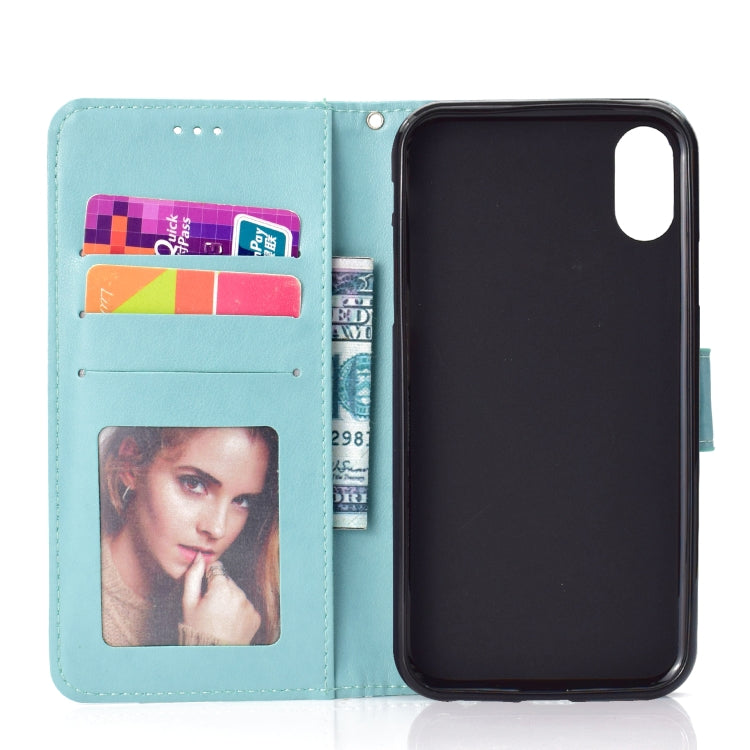 For iPhone XR Totem Flower Embossed Horizontal Flip TPU + PU Leather Case with Holder & Card Slots & Wallet