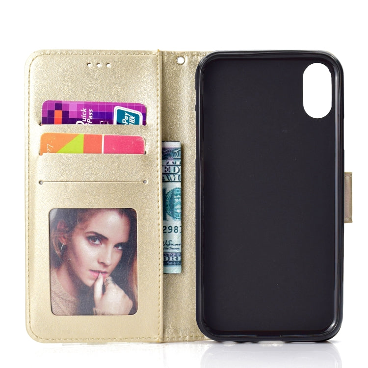 For iPhone XR Totem Flower Embossed Horizontal Flip TPU + PU Leather Case with Holder & Card Slots & Wallet