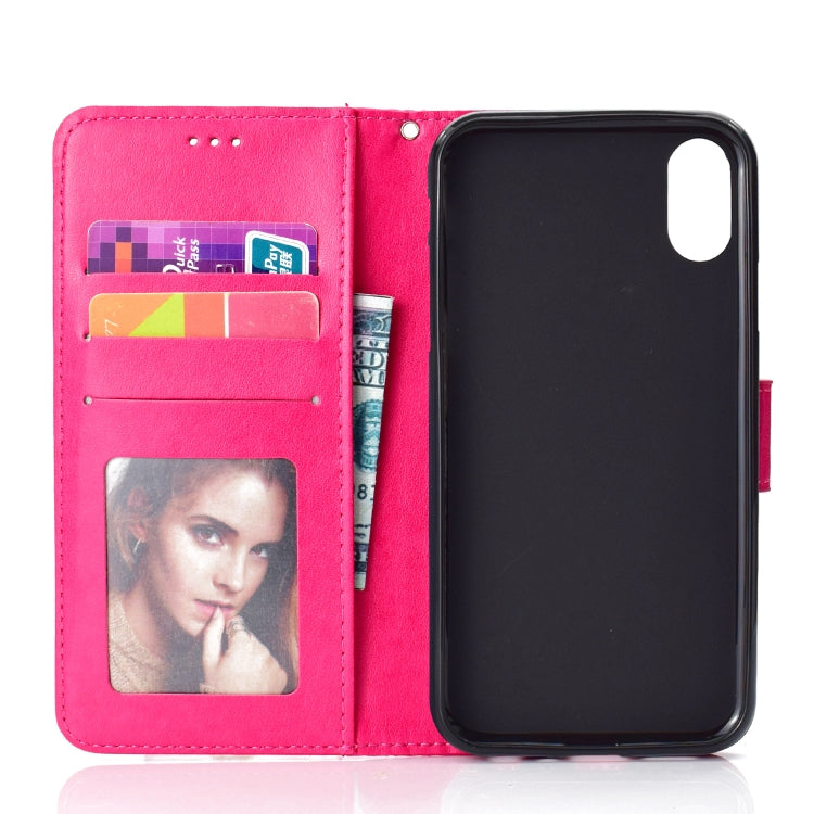 For iPhone XR Totem Flower Embossed Horizontal Flip TPU + PU Leather Case with Holder & Card Slots & Wallet
