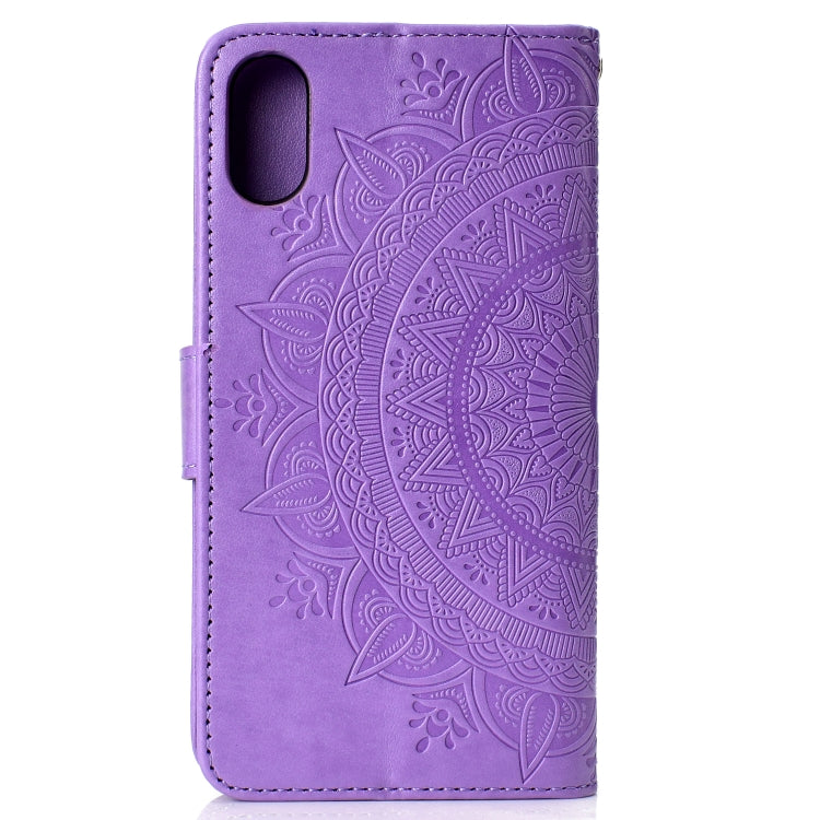 For iPhone XR Totem Flower Embossed Horizontal Flip TPU + PU Leather Case with Holder & Card Slots & Wallet