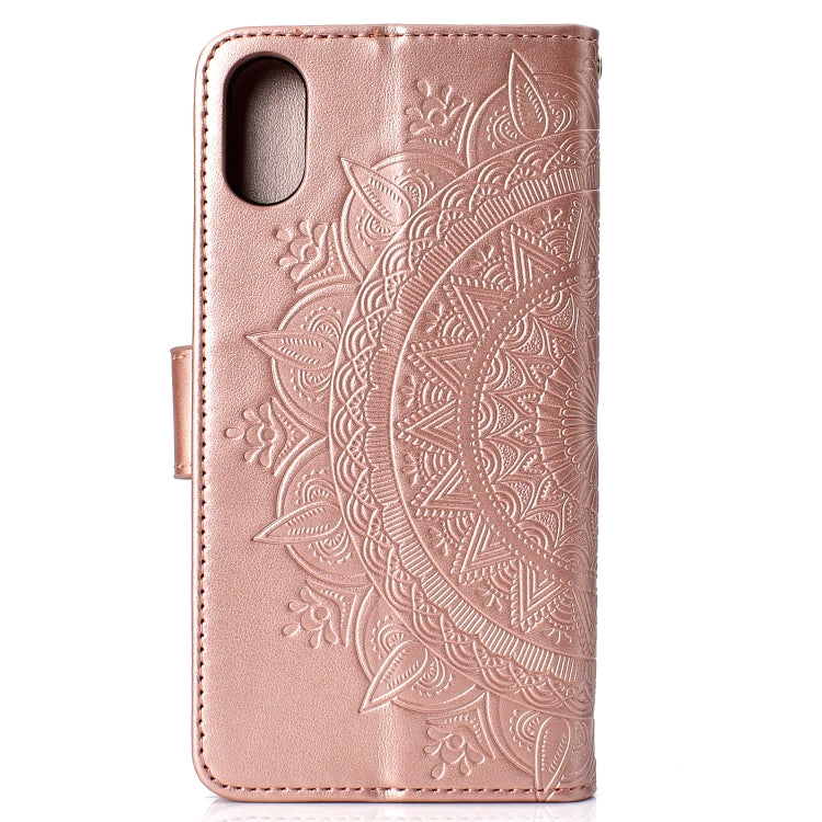 For iPhone XR Totem Flower Embossed Horizontal Flip TPU + PU Leather Case with Holder & Card Slots & Wallet
