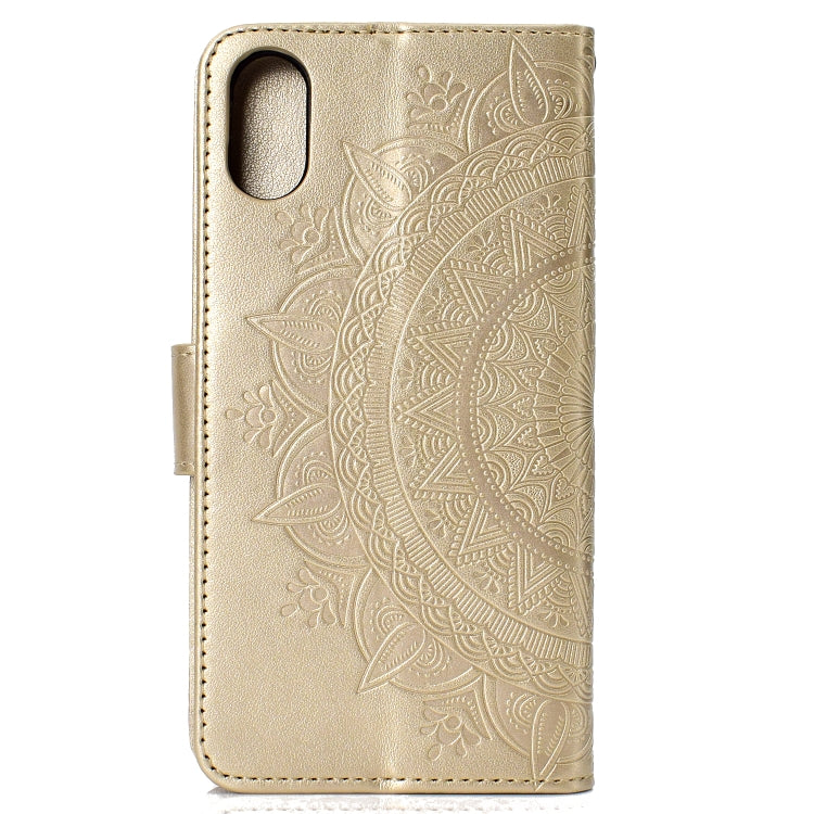 For iPhone XS Max Totem Flower Embossed Horizontal Flip TPU + PU Leather Case with Holder & Card Slots & Wallet