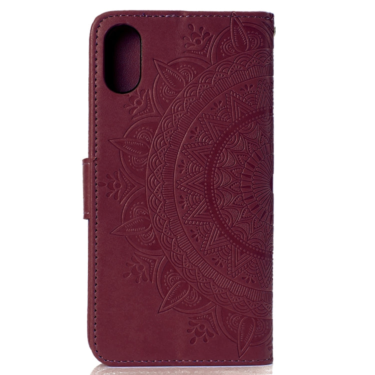 For iPhone XS Max Totem Flower Embossed Horizontal Flip TPU + PU Leather Case with Holder & Card Slots & Wallet