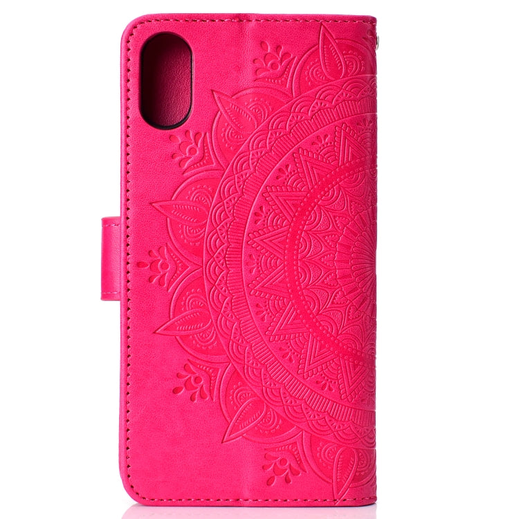For iPhone XS Max Totem Flower Embossed Horizontal Flip TPU + PU Leather Case with Holder & Card Slots & Wallet