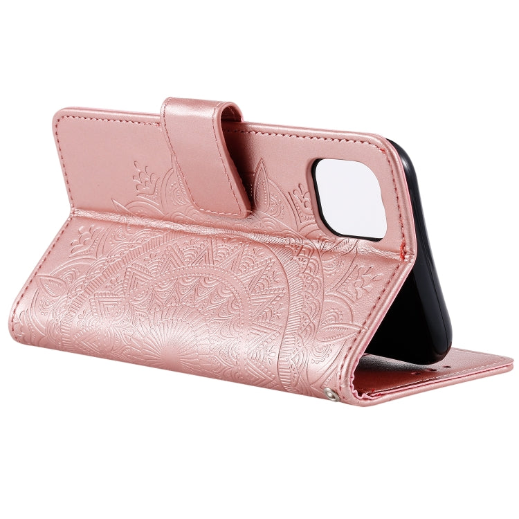 For iPhone 11 Pro Max Totem Flower Embossed Horizontal Flip TPU + PU Leather Case with Holder & Card Slots & Wallet