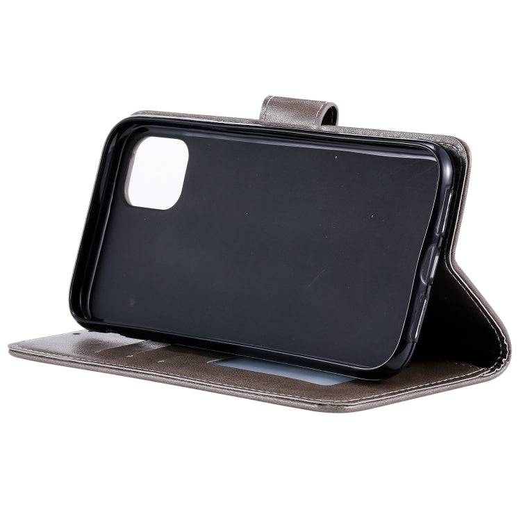 For iPhone 12 mini Totem Flower Embossed Horizontal Flip TPU + PU Leather Case with Holder & Card Slots & Wallet