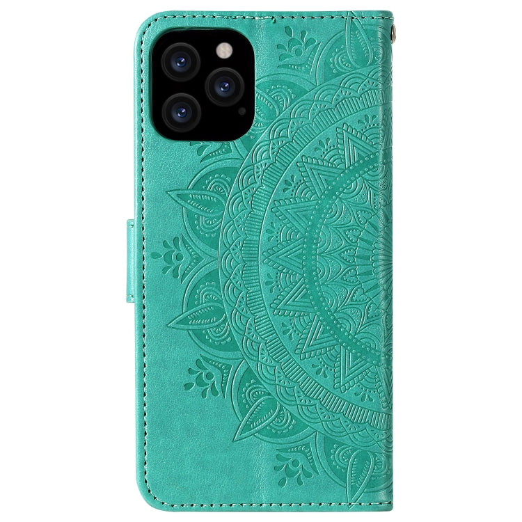 For iPhone 12 / 12 Pro Totem Flower Embossed Horizontal Flip TPU + PU Leather Case with Holder & Card Slots & Wallet