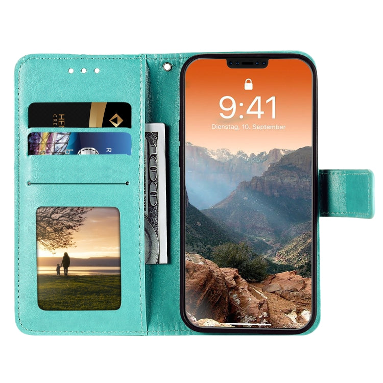 For iPhone 12 / 12 Pro Totem Flower Embossed Horizontal Flip TPU + PU Leather Case with Holder & Card Slots & Wallet