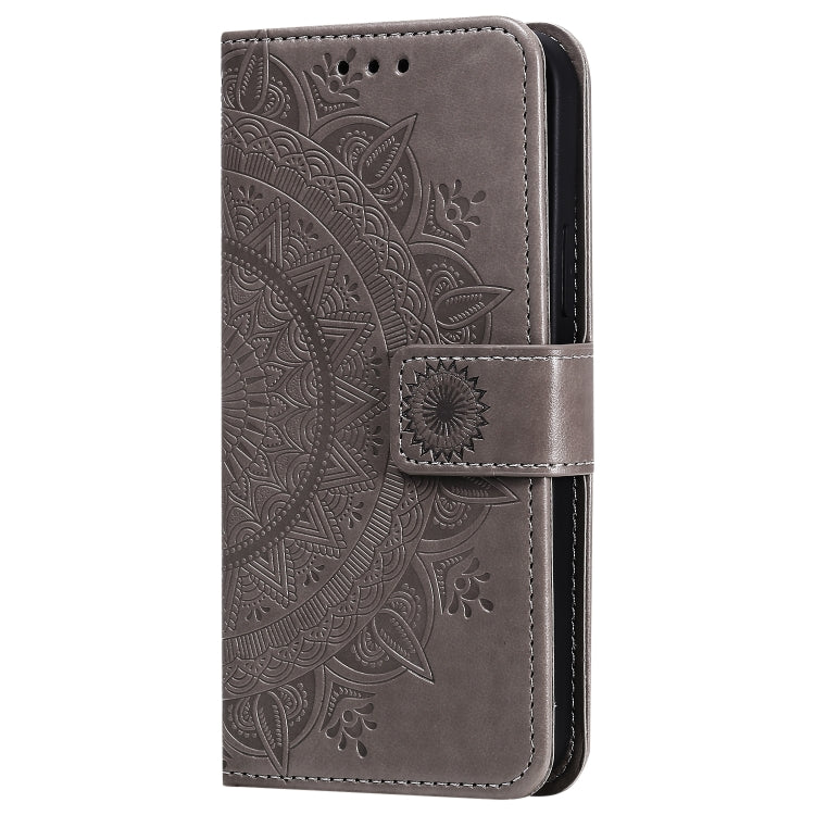For iPhone 12 / 12 Pro Totem Flower Embossed Horizontal Flip TPU + PU Leather Case with Holder & Card Slots & Wallet