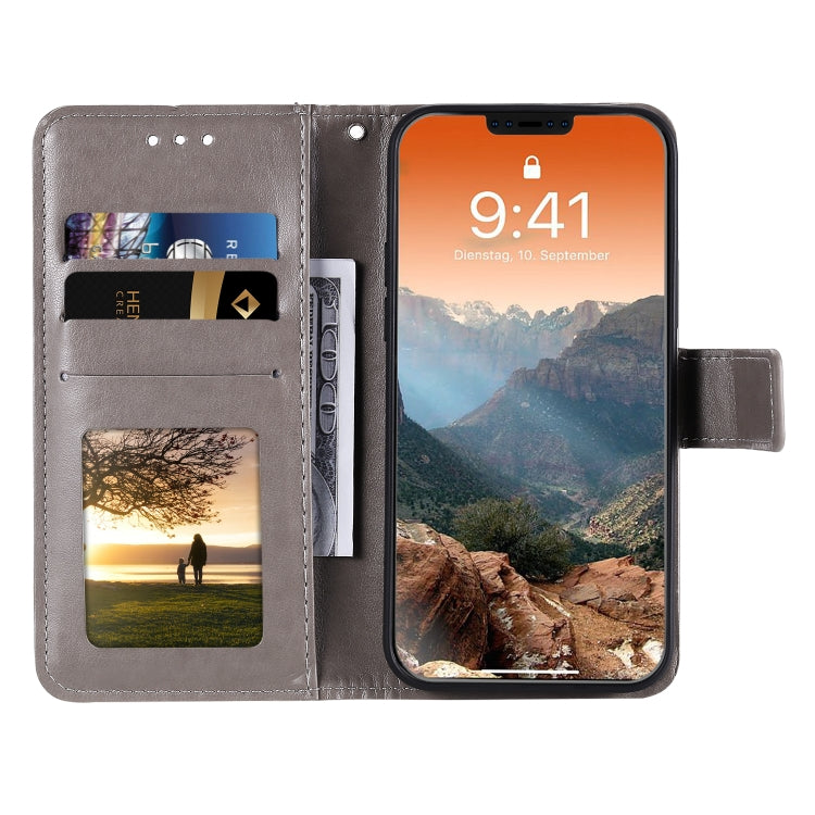 For iPhone 12 / 12 Pro Totem Flower Embossed Horizontal Flip TPU + PU Leather Case with Holder & Card Slots & Wallet