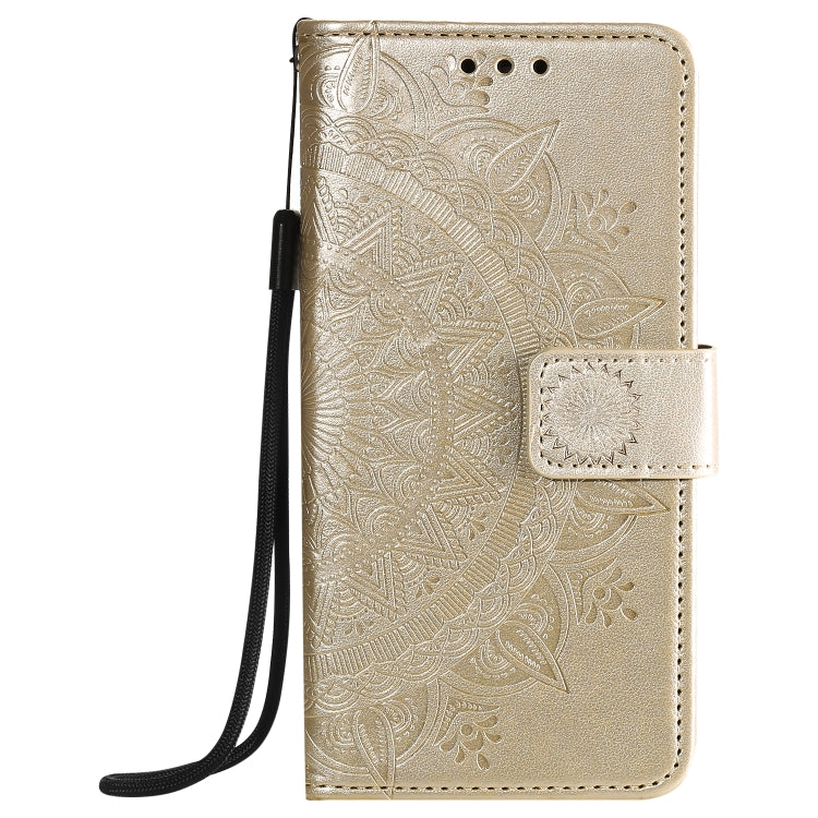 For iPhone 12 / 12 Pro Totem Flower Embossed Horizontal Flip TPU + PU Leather Case with Holder & Card Slots & Wallet