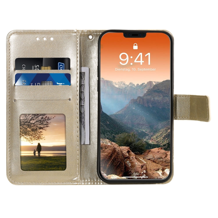 For iPhone 12 / 12 Pro Totem Flower Embossed Horizontal Flip TPU + PU Leather Case with Holder & Card Slots & Wallet