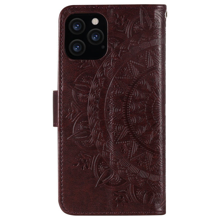 For iPhone 12 / 12 Pro Totem Flower Embossed Horizontal Flip TPU + PU Leather Case with Holder & Card Slots & Wallet