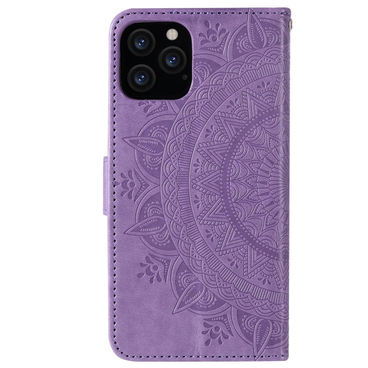 For iPhone 12 / 12 Pro Totem Flower Embossed Horizontal Flip TPU + PU Leather Case with Holder & Card Slots & Wallet