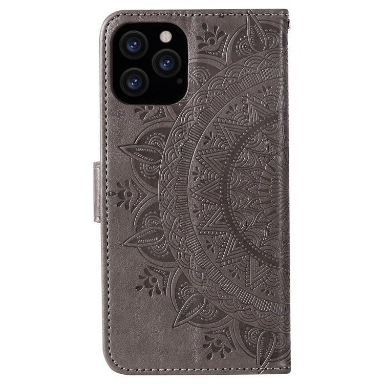 For iPhone 12 Pro Max Totem Flower Embossed Horizontal Flip TPU + PU Leather Case with Holder & Card Slots & Wallet
