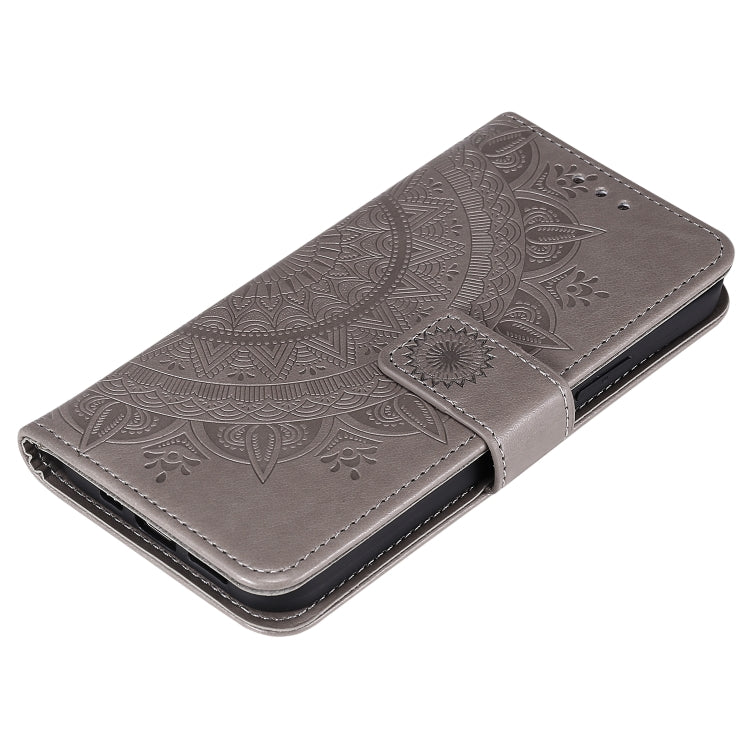 For iPhone 12 Pro Max Totem Flower Embossed Horizontal Flip TPU + PU Leather Case with Holder & Card Slots & Wallet