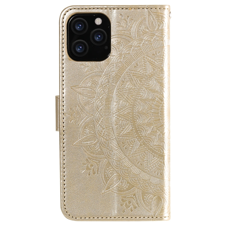 For iPhone 12 Pro Max Totem Flower Embossed Horizontal Flip TPU + PU Leather Case with Holder & Card Slots & Wallet